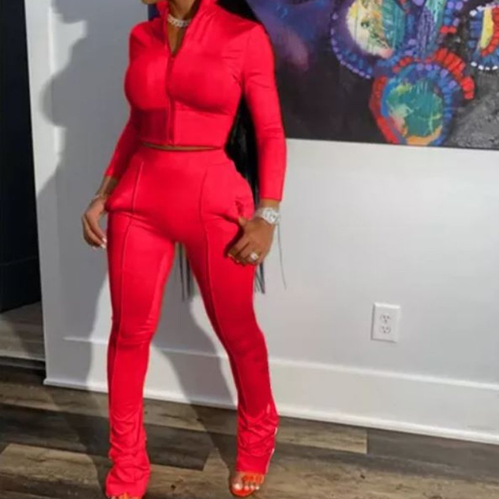 Red Two Piece Tracksuit